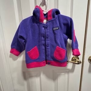 Patagonia Purple Fleece with Pink Trim
